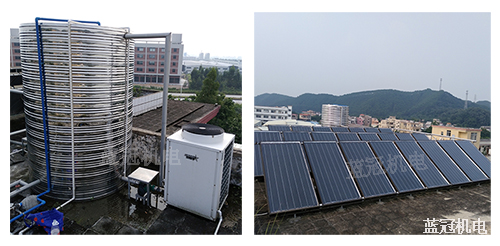 江門(mén)澳華特種水產(chǎn)飼料有限公司工廠太陽(yáng)能空氣能熱水工程整合圖