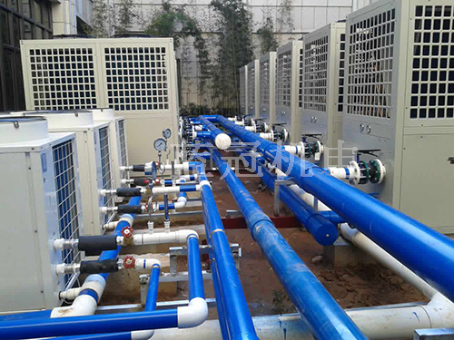 藍冠機電空氣能熱水器供暖管道細節(jié)圖