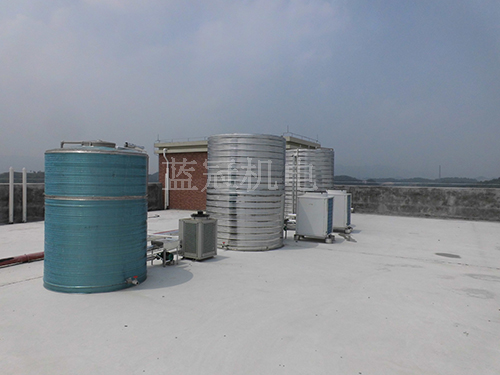 永堅精機(江門)有限公司工廠空氣能熱水工程側面圖