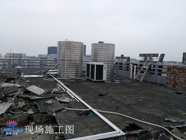 珠海市南屏藍(lán)山假日酒店空氣能熱水工程現(xiàn)場施工圖